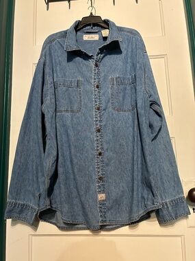 Vintage Levi Strauss Denim Button Up Shirt Chore Ranching Rodeo**